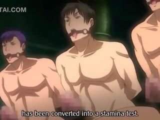 Hentai deity observando un duro orgía con adulto película esclavos