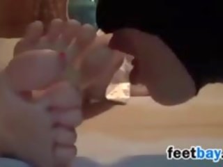 Koreano babae paa pagkatao licked at sinipsip sa