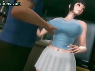 巨乳 動畫 slattern 得到 jizzload