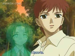 Sexually aroused anime naked dude fucking a attractive ghost outdoor